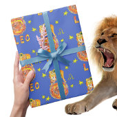 Papier Cadeau Lion signe étoile zodiac juillet août