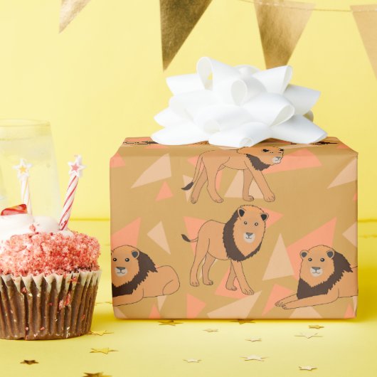 Papier Cadeau Lions (Fête d'anniversaire)