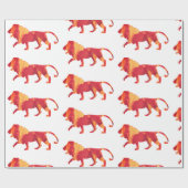 Papier Cadeau Lions de feu (Plat)