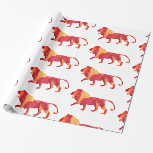 Papier Cadeau Lions de feu (Déroulé)