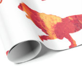 Papier Cadeau Lions de feu (Coin rond)