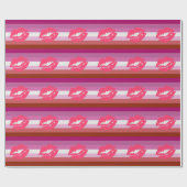 PAPIER CADEAU LIPSTICK LESBIAN FIDE FLAG STRIPES DESIGN - 2014 (Plat)