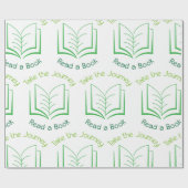 Papier Cadeau Lire un livre (Plat)