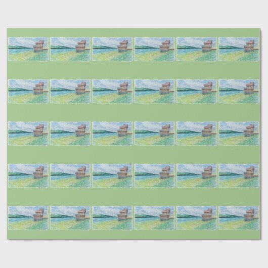 Papier Cadeau Lis dans le lac (Plat)