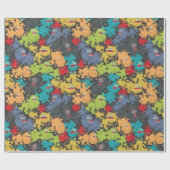 Papier Cadeau Little cute funny monsters (Plat)