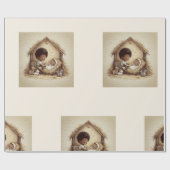 Papier Cadeau Little Drummer Boy Black Nativity Wrapping Paper 2 (Plat)