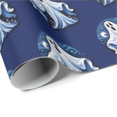 Papier Cadeau Little Éffrayant Ghost - Halloween 16 - Fun Fun (Coin rond)