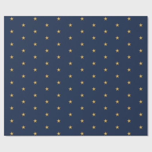 Papier Cadeau Little Gold Stars On Navy Blue (Plat)
