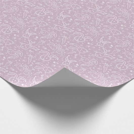 Papier Cadeau Little Hearts and Bunnies - motif transparent. (Coin)