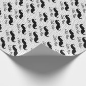 Papier Cadeau Little Man Mustache Chevron mignons Garçons (Coin)