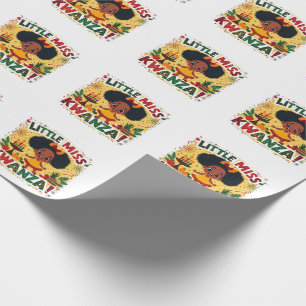 Papier Cadeau Little Miss Kwanza Afro American Kwanaz héritage