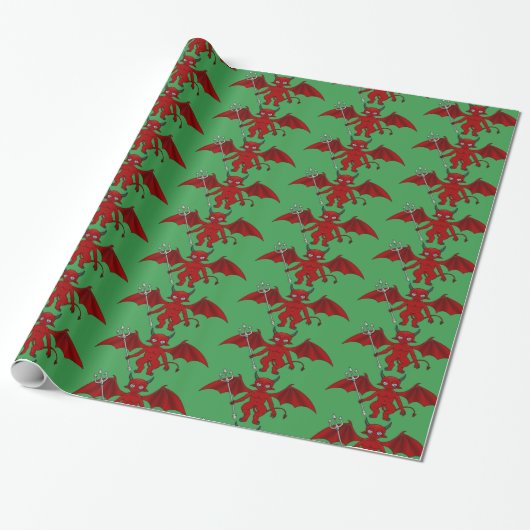 Papier Cadeau Little Red Devils Thunder_Cove (Déroulé)
