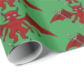 Papier Cadeau Little Red Devils Thunder_Cove (Coin rond)