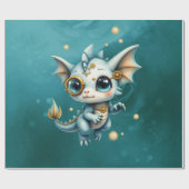 Papier Cadeau Little Steam Dragon – Professional Chaos Engineer. (Plat)