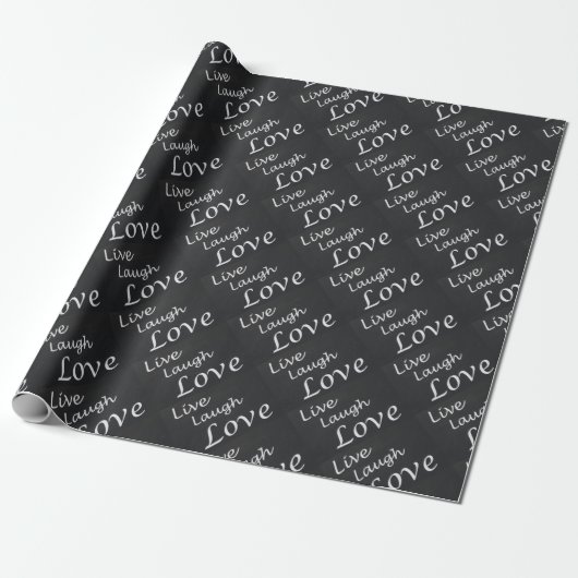 Papier Cadeau Live Laugh Love (Déroulé)