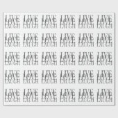Papier Cadeau Live Love Laugh Cote Inspirationnelle (Plat)