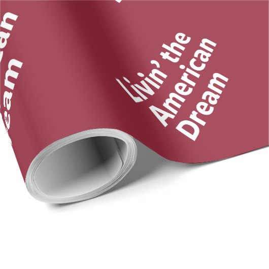 Papier Cadeau Livin' le rêve américain (Coin rond)