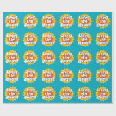 Papier Cadeau Living the dream wrapping paper for retired one (Plat)