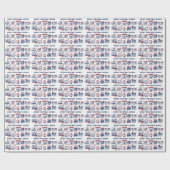 Papier Cadeau Livraison de Noël Santa Clause Pôle Nord Express (Plat)