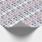 Papier Cadeau Livraison de Noël Santa Clause Pôle Nord Express (Coin)