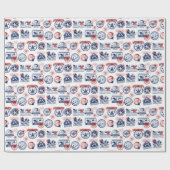 Papier Cadeau Livraison de Noël Santa Clause Pôle Nord Express (Plat)