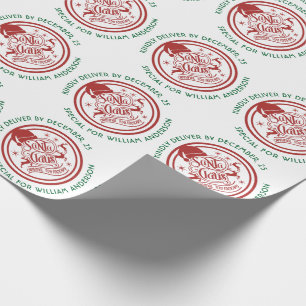 Papier Cadeau Livraison de Noël Santa Clause Wrapp personnalisée