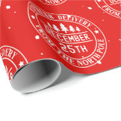 Papier Cadeau Livraison d'Express du pôle Nord (Coin rond)