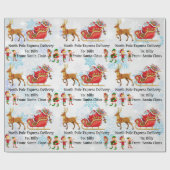 Papier Cadeau Livraison du pôle Nord à partir de Père Noël Ajout (Plat)