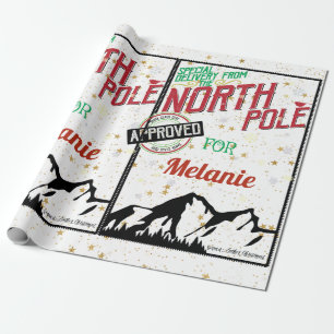 Papier Cadeau Livraison personnalisée spéciale du pôle Nord