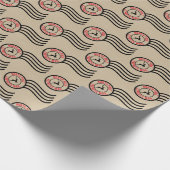 Papier Cadeau Livraison Rustique Kraft Pôle Nord Stampé (Coin)