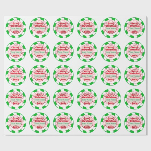 Papier Cadeau Livraison spéciale à partir de Père Noël Nom perso (Plat)