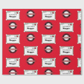 Papier Cadeau Livraison spéciale de Noël avec le nom de l'enfant (Plat)