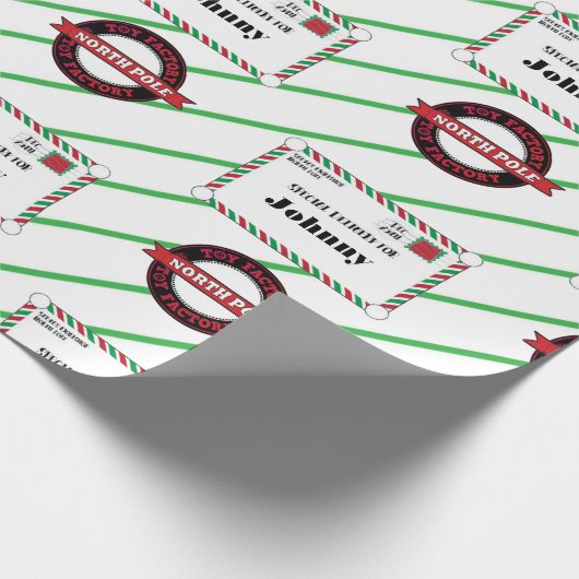 Papier Cadeau Livraison spéciale père Noël Toy Factory pour enfa (Coin)