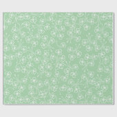 Papier Cadeau Livre blanc Shamrock vert (Plat)
