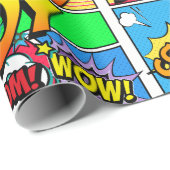 Papier Cadeau Livre de bande dessinée pour garçons (Coin rond)