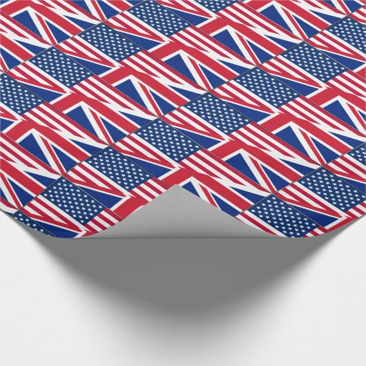 Papier Cadeau Livre d'enveloppement du drapeau britannique améri (Coin)