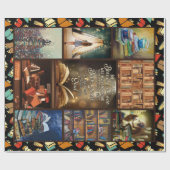 Papier Cadeau Livre Lover Gift, Book Worm, I Love Reading Book (Plat)