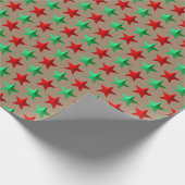 Papier Cadeau Livre rouge rouge brillant Kraft Rustique (Coin)