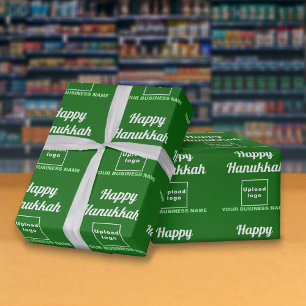 Papier Cadeau Livre vert Hanoukka pour les entreprises