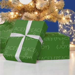 Papier Cadeau Livre vert sur la paix et la joie