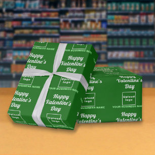 Papier Cadeau Livre vert Valentine pour entreprise