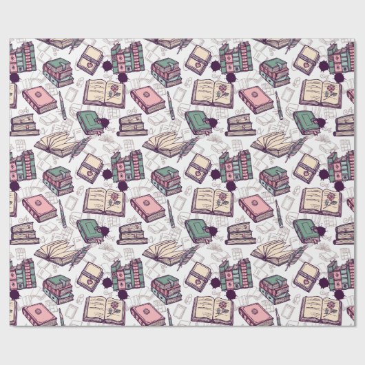 Papier Cadeau Livres (Plat)