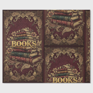 Papier Cadeau Livres Amoureux des Livres Écrivains Lecteurs Bibl