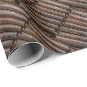 Papier Cadeau Livres anciens sur papier d'emballage étagère (Coin rond)