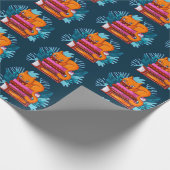 Papier Cadeau Livres Approuvés Cat Turquoise (Coin)