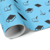 Papier Cadeau Livres Et Bougies Motif Lecture Louvain Cadeau Caf (Coin rond)