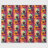 Papier Cadeau Livres Et Café (Plat)