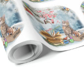 Papier Cadeau Livres gratuits pour Noël (Coin rond)