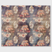 Papier Cadeau Livres magiques vintages (Plat)