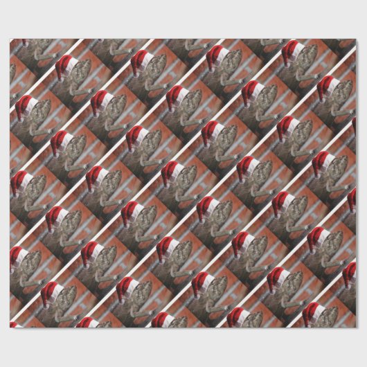 Papier Cadeau Lizard de Noël (Plat)